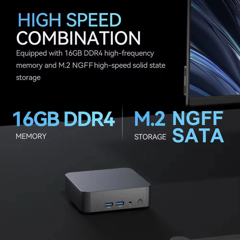 Protable Mini PC Windows 11 Pro intel Core i3 6100U 16GB RAM 1TB 2TB SSD PC Computer Dual WIFI 6 BT5.2 4K HD Mini Pc Desktop