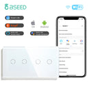 BSEED Wifi Touch Swithces Wall Light Switch With EU Socket USB Type-C Plugs  Smart Life Alexa
