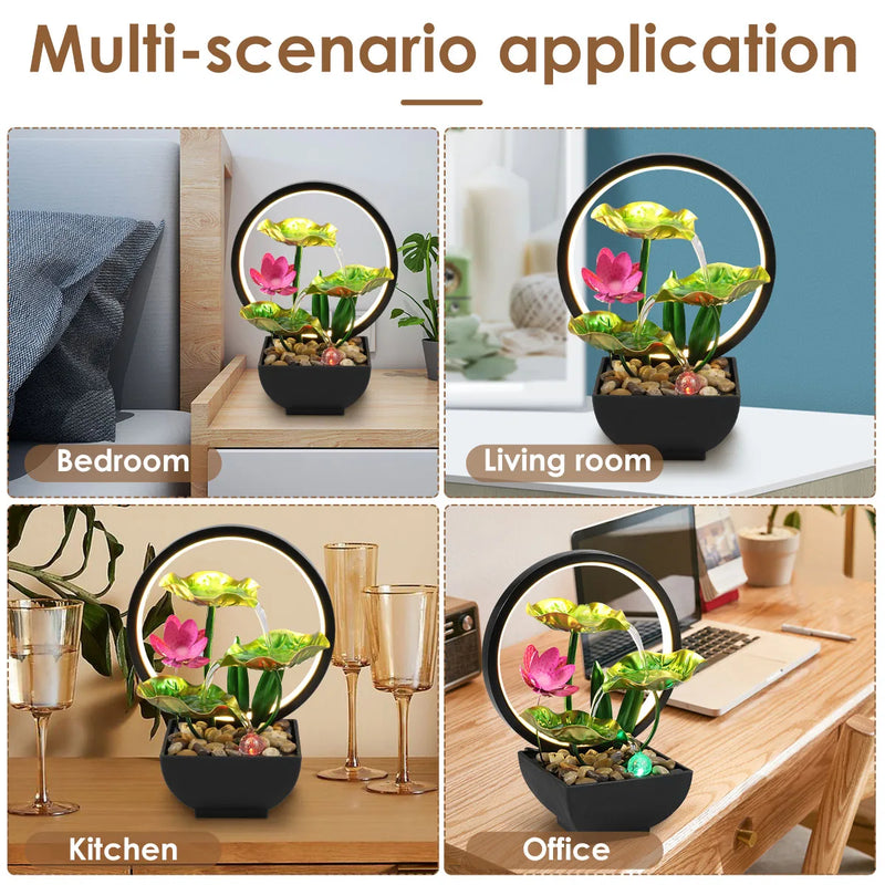 LumiFalls Tabletop Fountain Desk