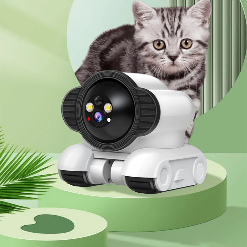 360 Degree Rotating Pet Camera with Two Way Talk Function and Night Detection Robot Cameras for Home Security