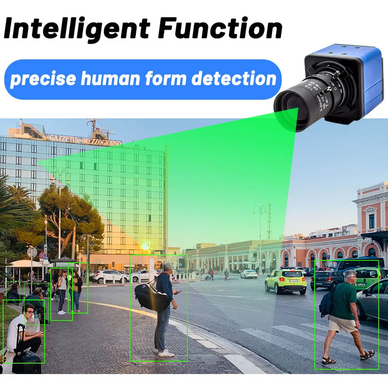 Industrial IP Camera 3/4/5/8MP CMOS 4K Mini IP Cam Sensor CS Mount Security CCTV Video Metal Box Network Camera with CS Lens