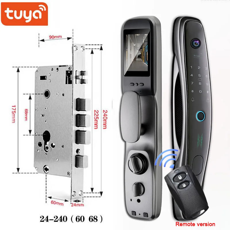 New Smart Door Lock Password Biometric WIFI APP Remote Camera Electronic Electronic Fingerprint Locks Key IC Card Unlock