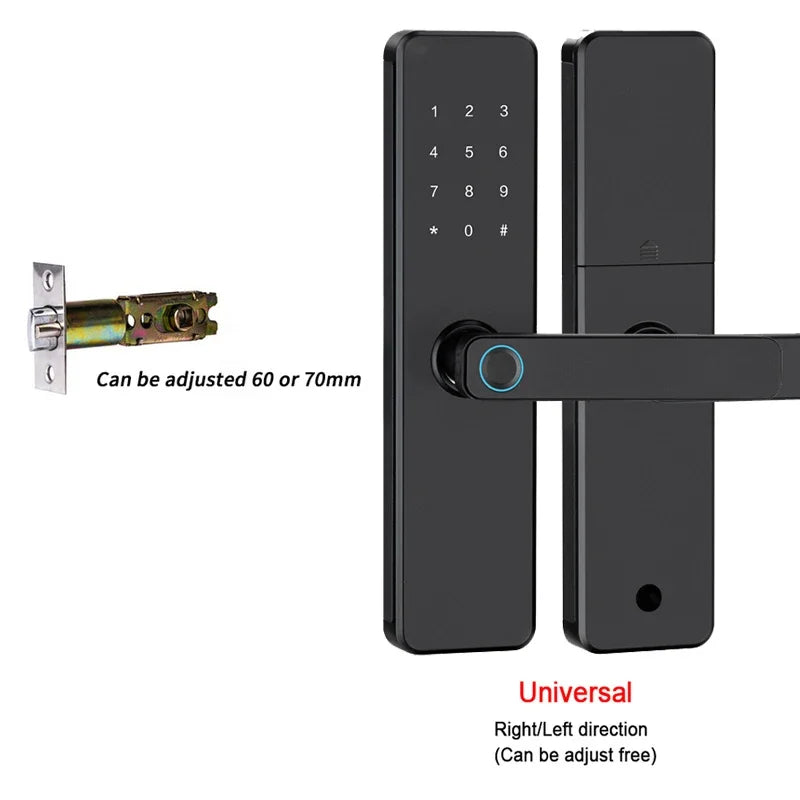 5-1 Smart Electronic Door Lock with Fingerprint Biometric Wi-Fi Touchscreen Keypad.
