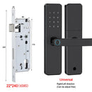 5-1 Smart Electronic Door Lock with Fingerprint Biometric Wi-Fi Touchscreen Keypad.