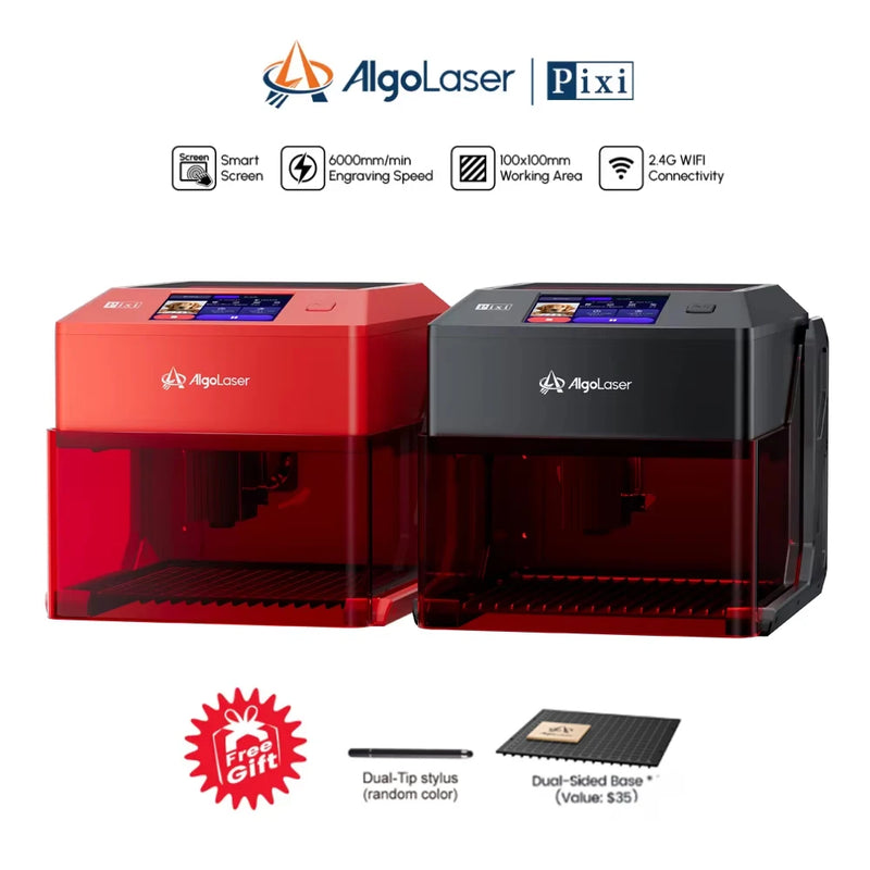 Laser Engraver Machine Portable & Smart with 3.5" Touch Screen, Hand Drawing/Wireless/SD Card/Offline Engraving