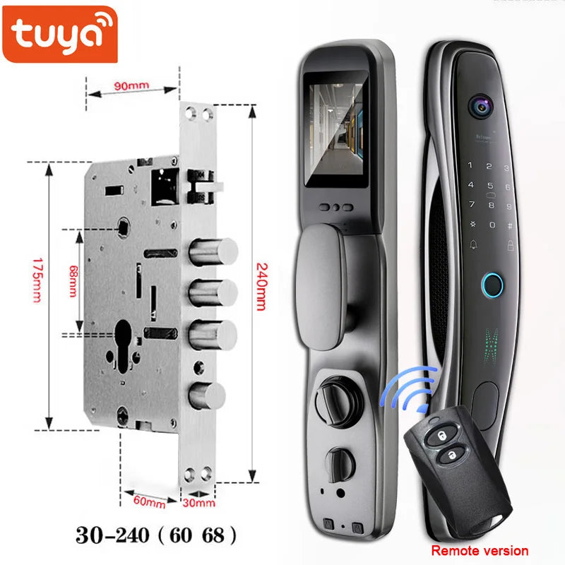 New Smart Door Lock Password Biometric WIFI APP Remote Camera Electronic Electronic Fingerprint Locks Key IC Card Unlock