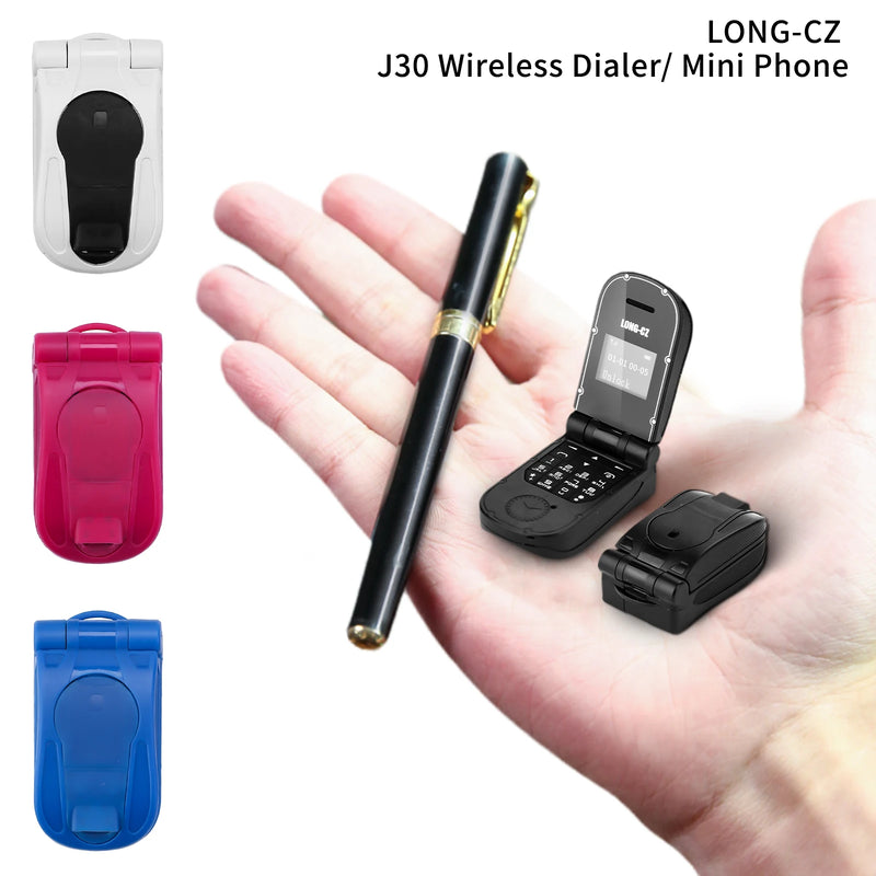 UNIWA J30 mini Flip Mobile Phone Wireless Bluetooth Dialer FM Magic Voice Handsfree earphone Forclamshell Push Button Phone