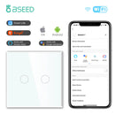 BSEED Wifi Touch Swithces Wall Light Switch With EU Socket USB Type-C Plugs  Smart Life Alexa