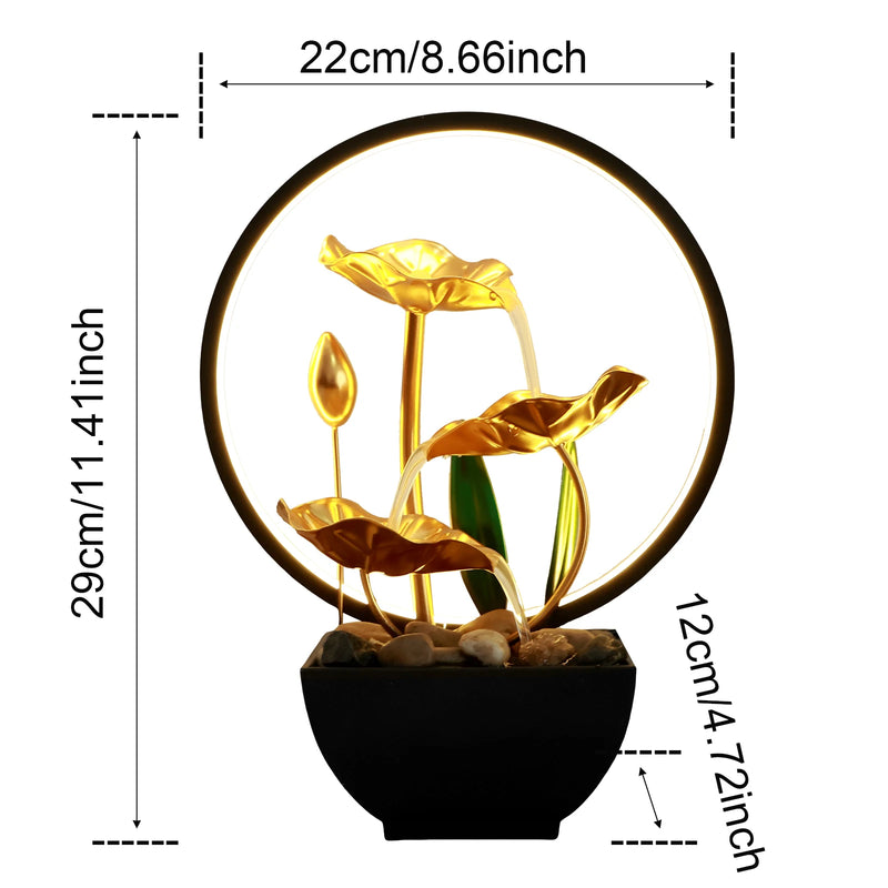 LumiFalls Tabletop Fountain Desk