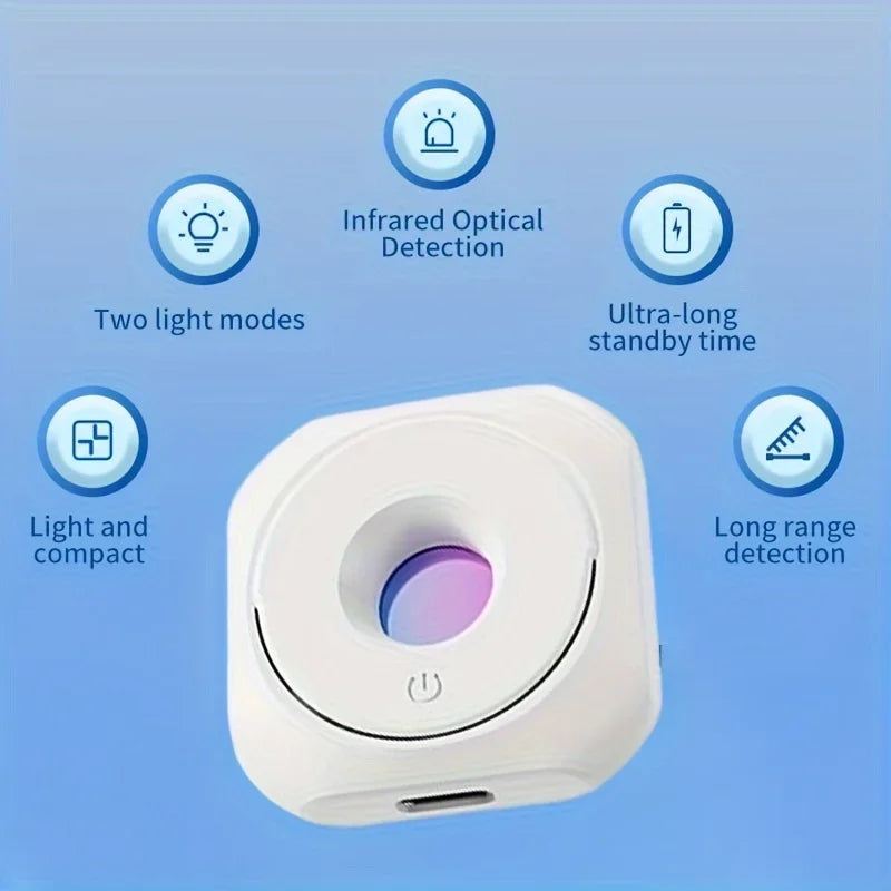 Camera Detector for Hidden Camera Portable Hidden Lens Detect Finder for Hotel Anti-Peeping Security Protection Candid Detector