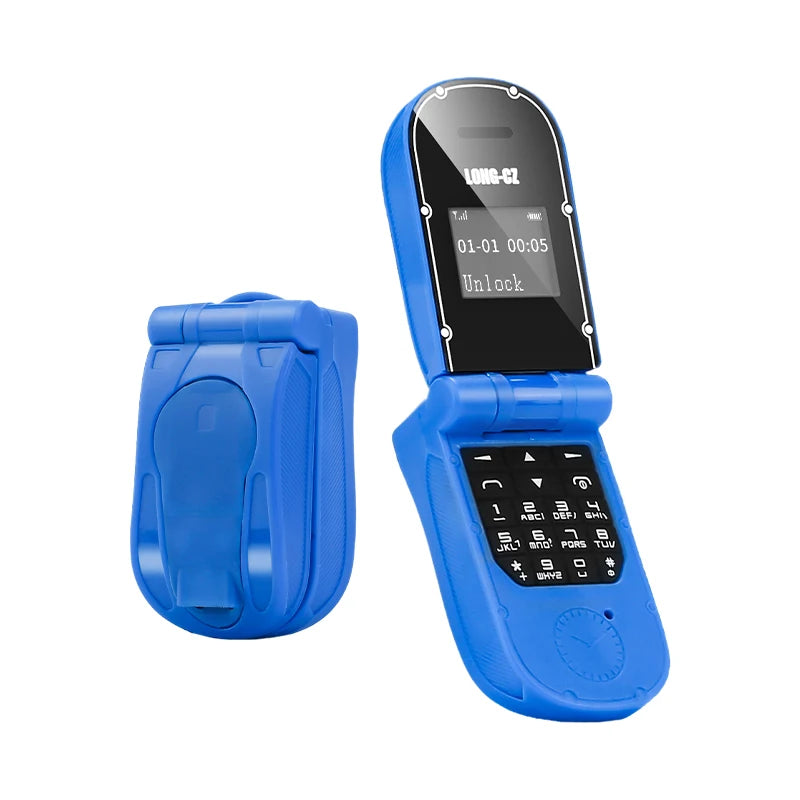 UNIWA J30 mini Flip Mobile Phone Wireless Bluetooth Dialer FM Magic Voice Handsfree earphone Forclamshell Push Button Phone