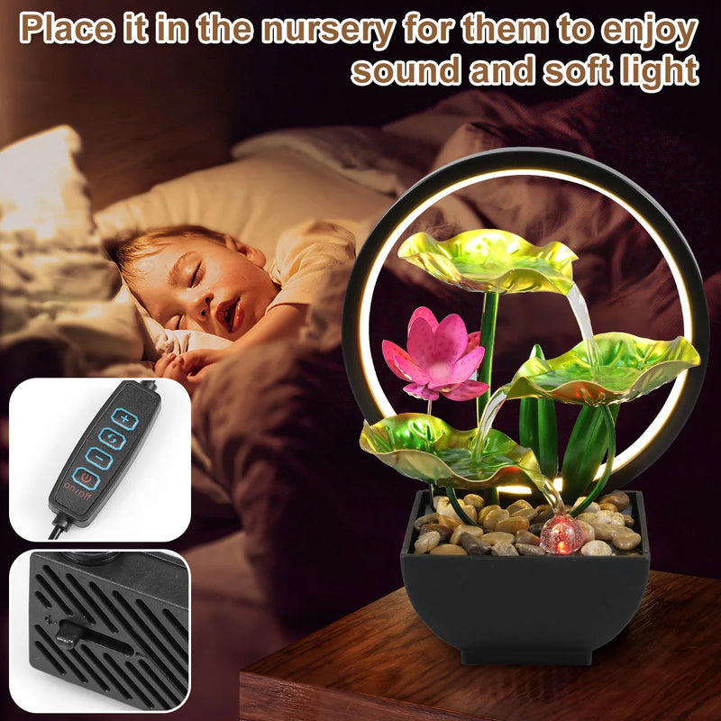 LumiFalls Tabletop Fountain Desk