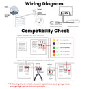 Smart Camera Monitor WiFi Garage Door Opener with 1080P Support 2-way Talk Work with Alexa Hey Google