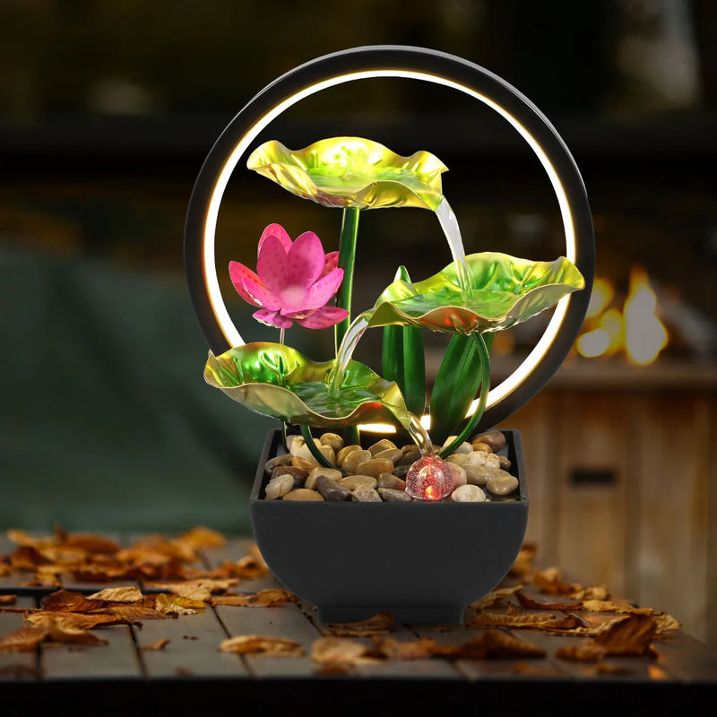 LumiFalls Tabletop Fountain Desk