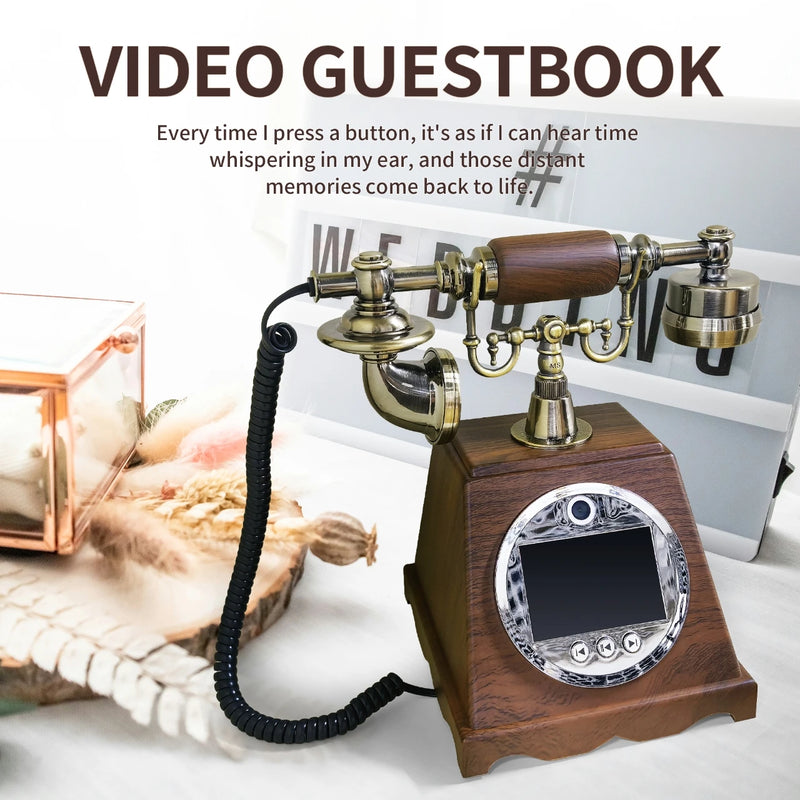 2K Video Guest Book with 8MP Camera & 128GB Storage, Auto-Save HD Recording + Instant Photo Capture
