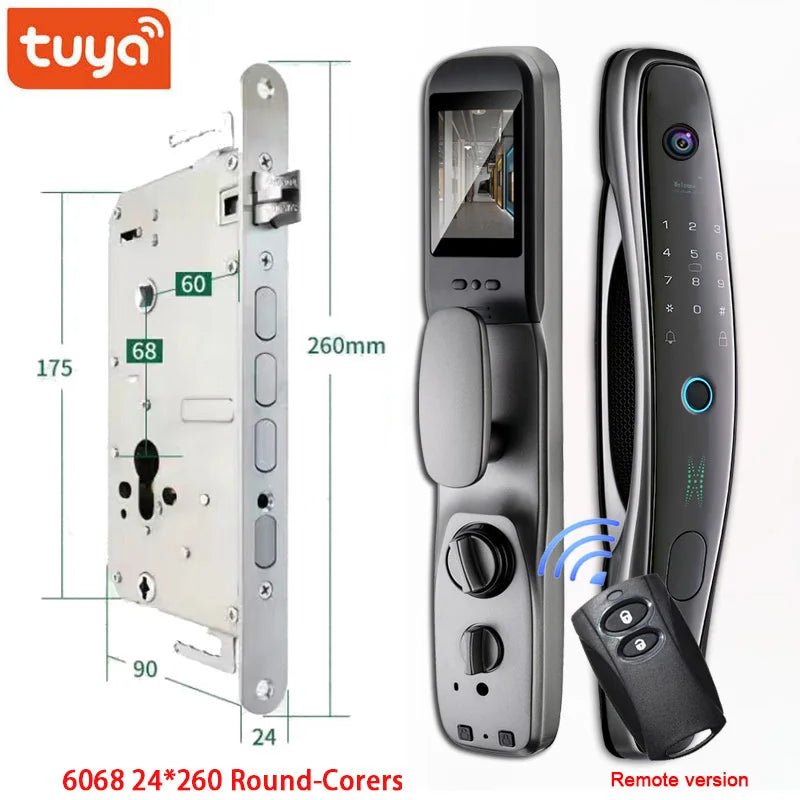 New Smart Door Lock Password Biometric WIFI APP Remote Camera Electronic Electronic Fingerprint Locks Key IC Card Unlock