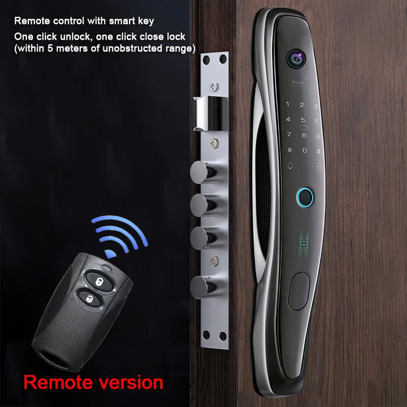 New Smart Door Lock Password Biometric WIFI APP Remote Camera Electronic Electronic Fingerprint Locks Key IC Card Unlock