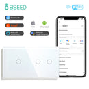 BSEED Wifi Touch Swithces Wall Light Switch With EU Socket USB Type-C Plugs  Smart Life Alexa