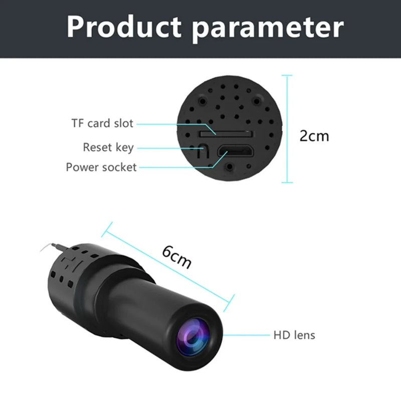 Mini WiFi Camera 1080P HD Night Vision Security Monitoring Video Recorder with Motion Detection and App Control Audio Recorder