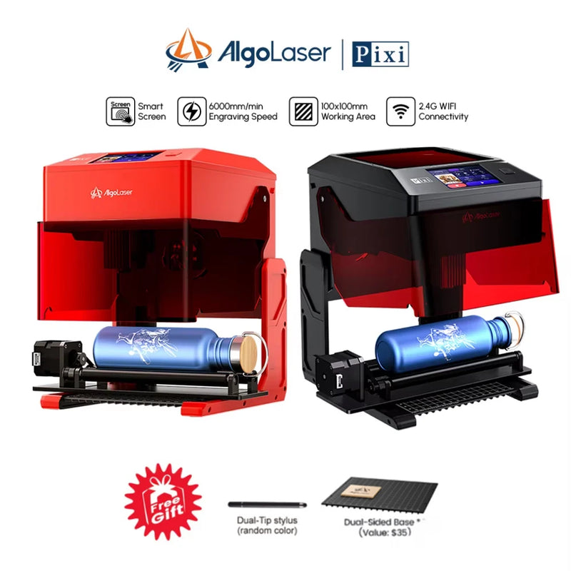 Laser Engraver Machine Portable & Smart with 3.5" Touch Screen, Hand Drawing/Wireless/SD Card/Offline Engraving